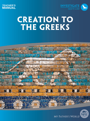 Creation to the Greeks - Teacher's Manual and Student Sheets Bundle - Set of 4